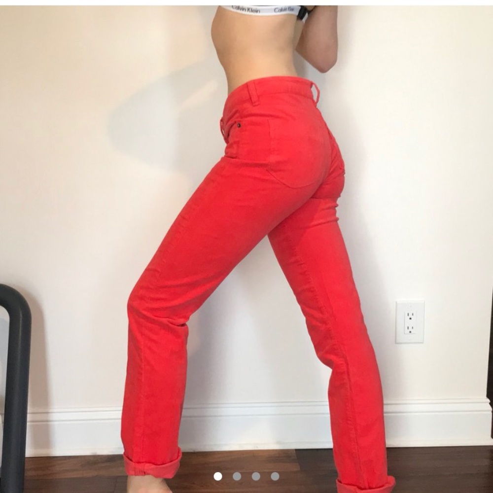 PATAGONIA RED/ORANGE CORDUROY PANTS